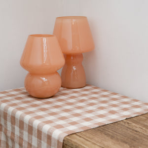 Orange Classic or Vintage Mushroom Glass LED Table Lamp