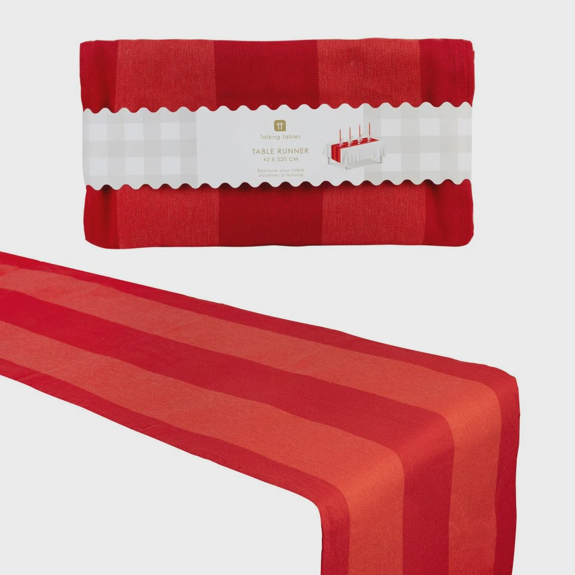 Red Striped Runner / 40 x 220 cm
