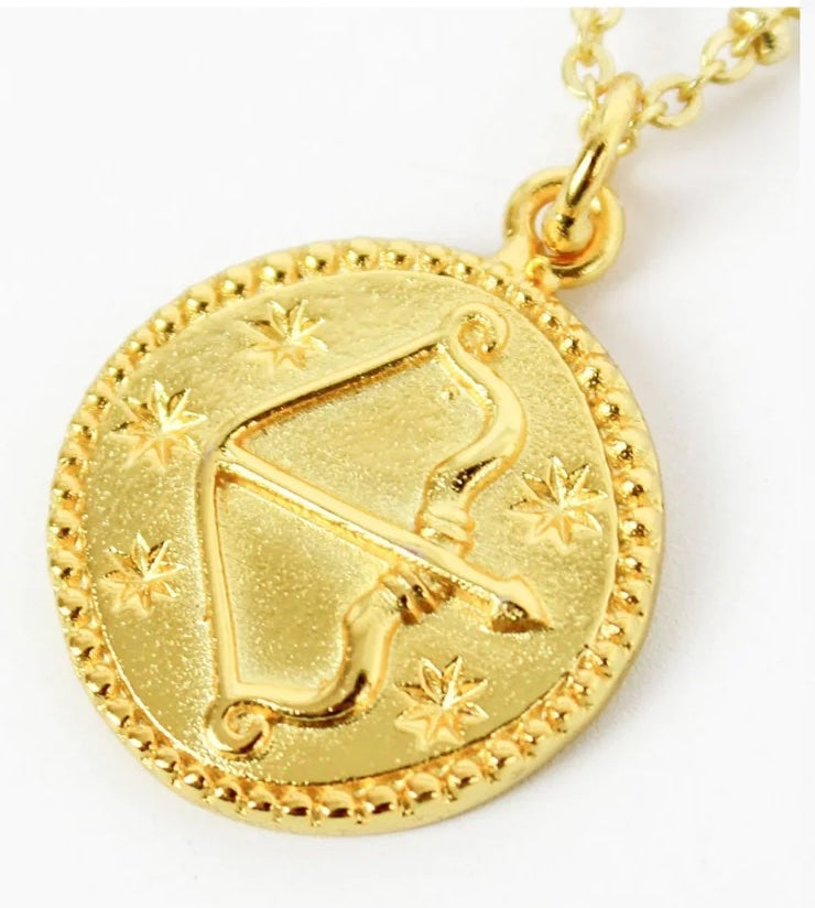 Zodiac Gold Coin Necklaces