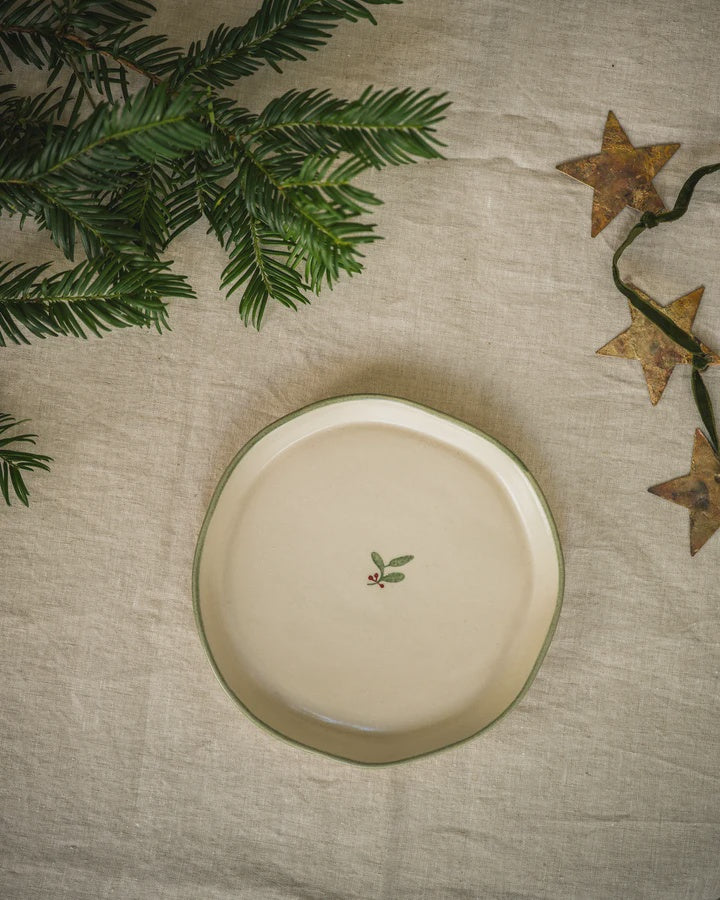 Hand painted snack plate / Holly