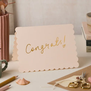 Scallop Blush Congratulations Card