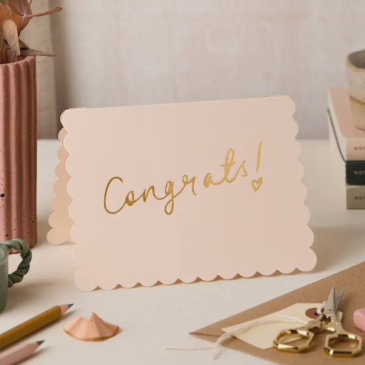 Scallop Blush Congratulations Card