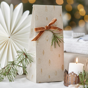 Gold Forest Christmas Kraft Gift Bag / Various Sizes