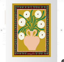 Load image into Gallery viewer, White Marigolds in Vase by Madelen Mollard