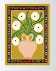 White Marigolds in Vase by Madelen Mollard