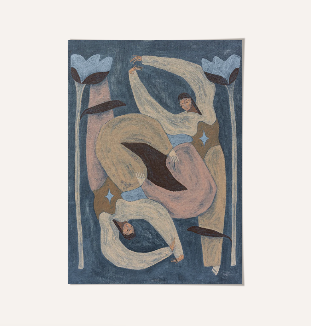 Blue Bloom print by Camille Jouarre / Sizes