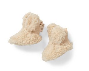 Teddy Baby Booties in Sand / Various Sizes