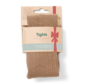Cable Knit Tights in Brown / Various Sizes