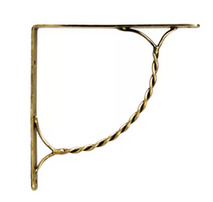 Antique Brass Twist Shelf Brackets  / Sizes