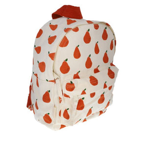 Cotton Backpack Pear Print