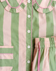 TBCo Cotton Pyjamas in Green Stripe