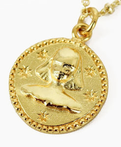 Zodiac Gold Coin Necklaces