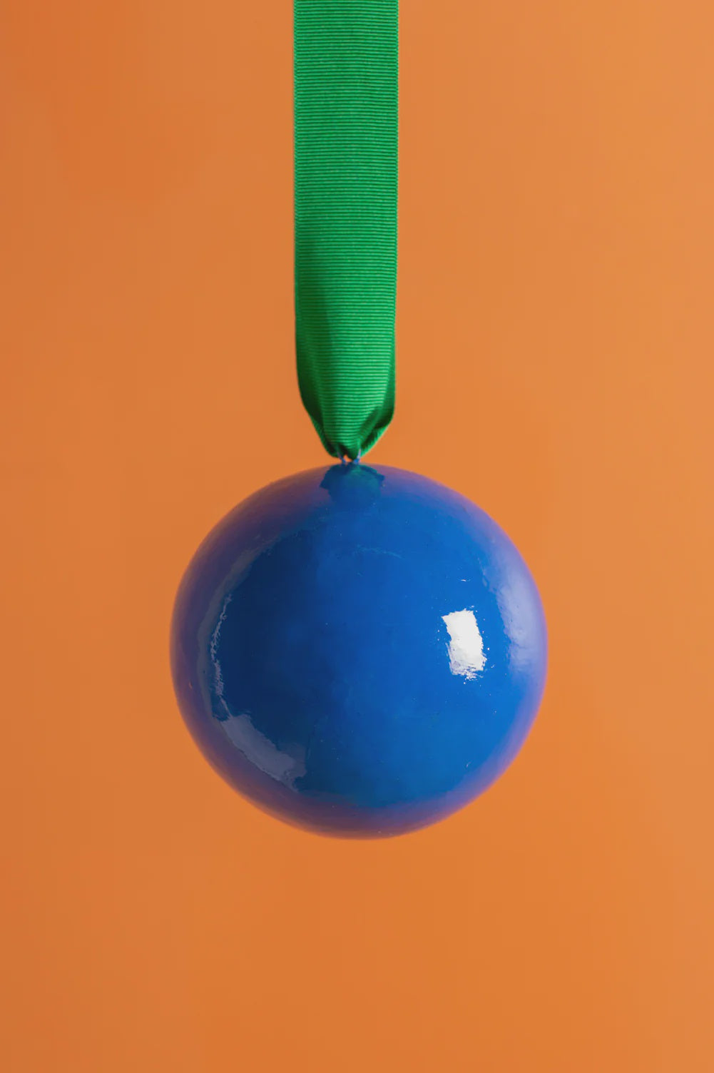 Blue Colour Block Bauble