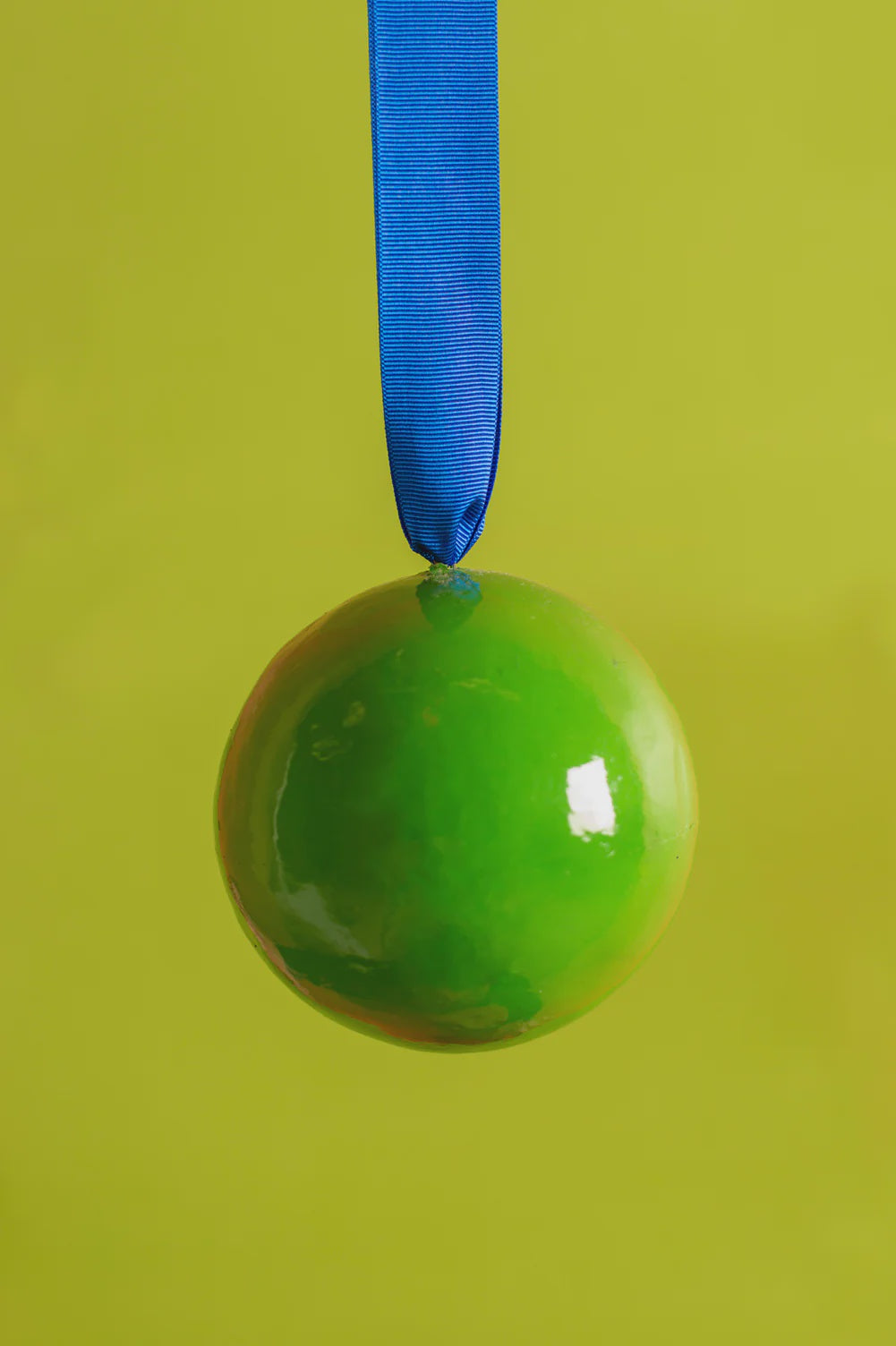 Green Colour Block Bauble