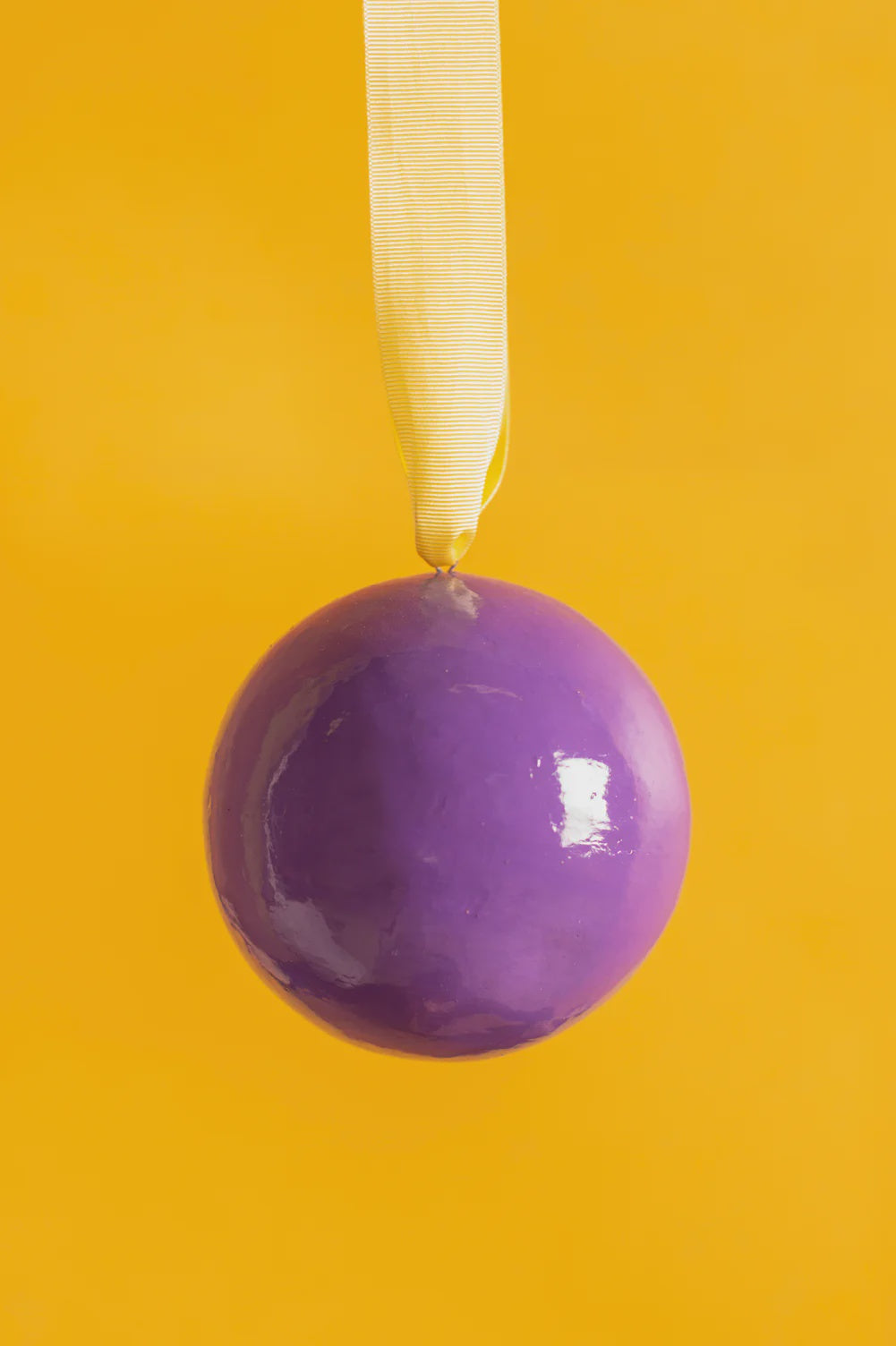 Purple Colour Block Bauble