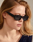 Yansel Vintage Frame Sunglasses / Black