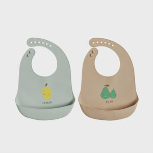 Silicone Bib Set of 2 / Colours