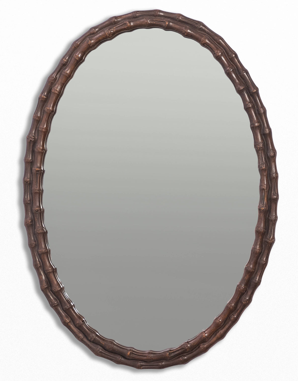Bamboo Oval Wall Mirror