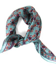 Natasha Hand Printed Mini Silk Scarf / Prune
