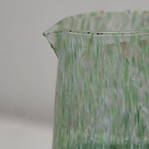 Green Glass Speckled  Water Jug