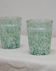 Speckled Glass Drinking Cup / Green