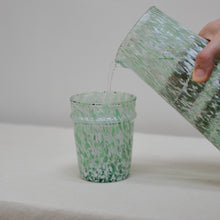 Load image into Gallery viewer, Green Speckle Drinking Glass