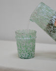 Speckled Glass Drinking Cup / Green