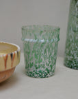 Speckled Glass Drinking Cup / Green