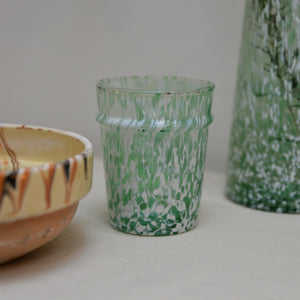 Green Speckle Drinking Glass