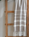 Large Hamman Towel Light Beige Stripe