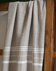 Large Hamman Towel Light Beige Stripe