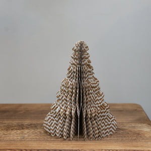 Paper Christmas Tree / Brown and White Zig Zag