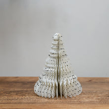 Load image into Gallery viewer, Paper Christmas Tree / White and Black Polka Dot