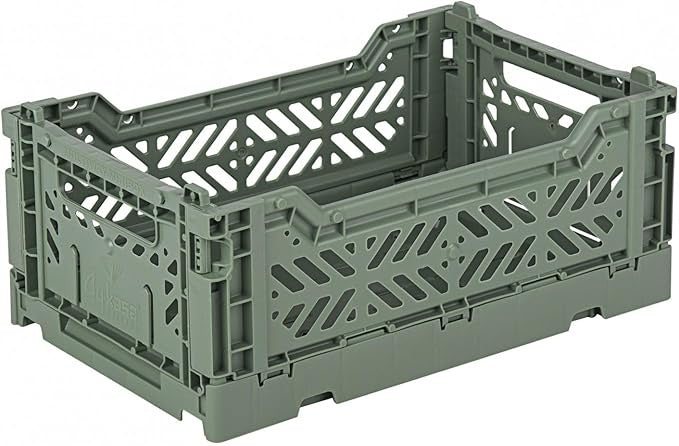 Medium Folding Crate / Almond Green