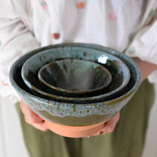 Load image into Gallery viewer, Clay Green Drip Glazed Bowls / Sizes