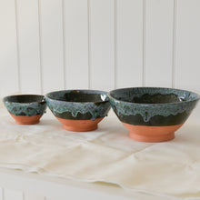 Load image into Gallery viewer, Clay Green Drip Glazed Bowls / Sizes
