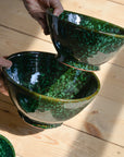 Clay Green Glazed Bowls / Sizes