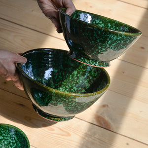 Clay Green Glazed Bowls / Sizes