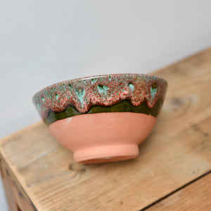 Clay Green Drip Glazed Bowls / Sizes