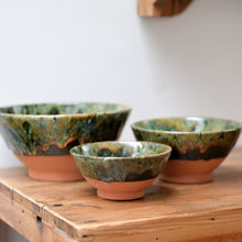 Load image into Gallery viewer, Clay Green Drip Glazed Bowls / Sizes