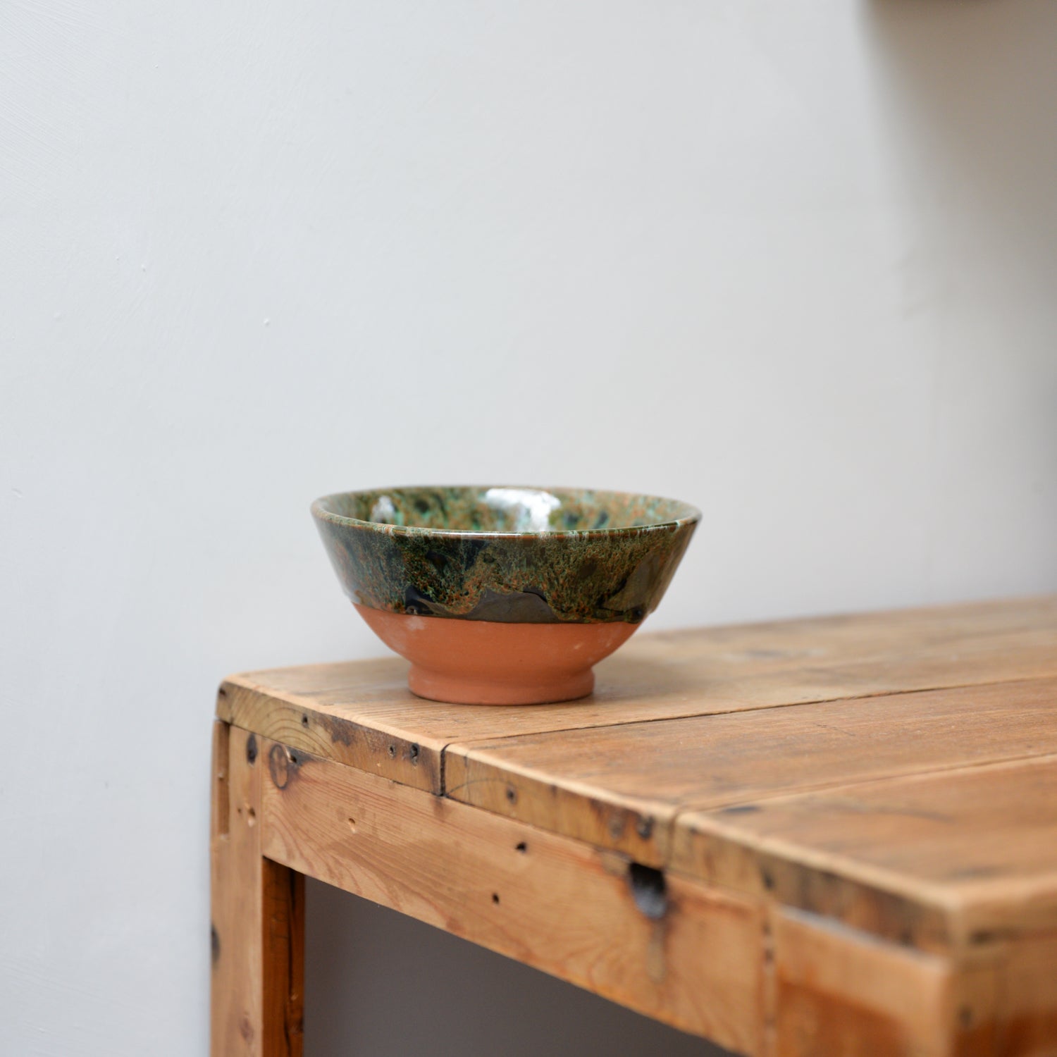 Clay Green Drip Glazed Bowls / Sizes