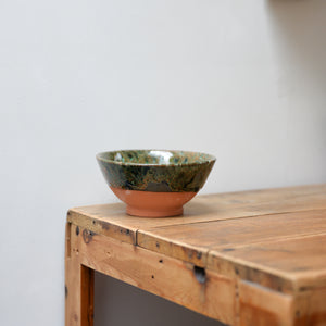 Clay Green Drip Glazed Bowls / Sizes
