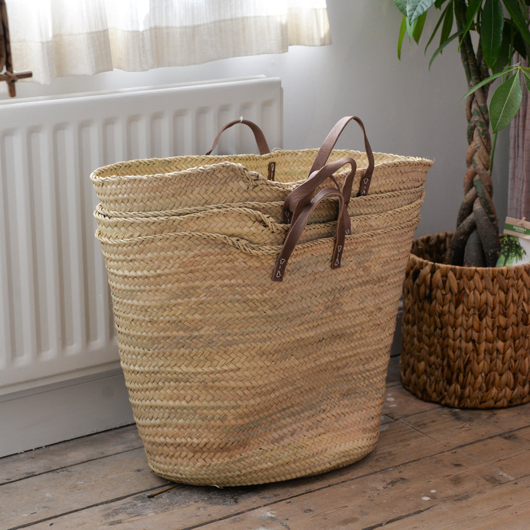 Giant Palm Leaf Storage or Shopping Basket