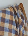 Recycled Cotton Throw / Brown Blue Check
