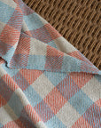 Recycled Cotton Throw / Mint Orange Check