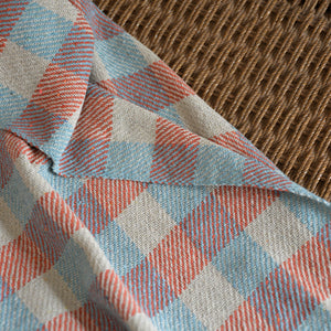 Checkered Throw / Mint Orange