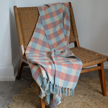 Load image into Gallery viewer, Checkered Throw / Mint Orange