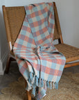 Recycled Cotton Throw / Mint Orange Check