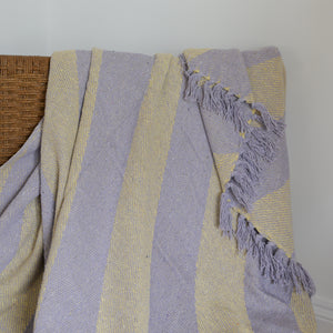 Diagonal Stripe Throw / Violet Yellow