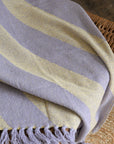 Recycled Cotton Throw / Lilac Diagonal Stripe